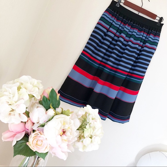 Zara Striped Midi Skirt - Picture 1 of 5